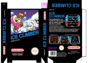 ICE CLIMBER PAL ESP NINTENDO NES CAJA PLANTILLA RETRO