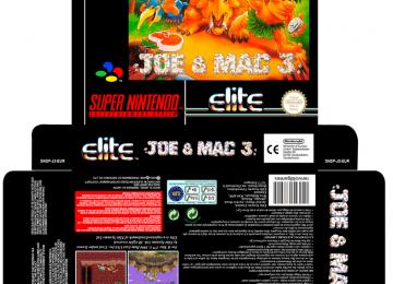 JOE MAC 3 SNES SUPER NINTENDO CAJA BOX PORTRAIT RETRO REPRO BOX 