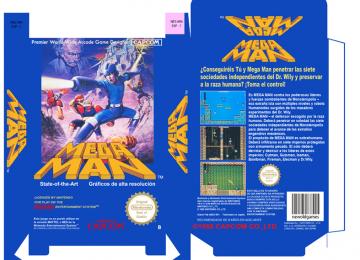 MEGA MAN MEGAMAN NES NINTENDO 8 BIT ESPAÑA RETRO REPRO BOX CAJA PORTRAIT