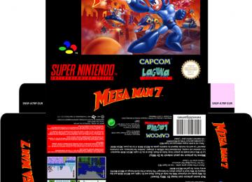 MEGA MAN 7 PAL EUR CAJA BOX PORTRAIT RETRO REPRO BOX SNES SUPER NINTENDO