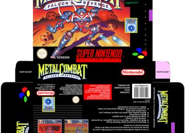 METAL COMBAT FALCON REVENGE caja box retro repro snes super nintendo portrait 