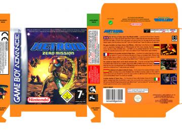 METROID ZERO MISSION PAL EUR ESP CAJA GAME BOY ADVANCE NINTENDO GBA OFICIAL RETRO REPRO BOX INLAY CAJA