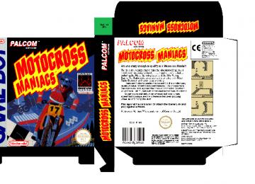 MOTOCROSS MANIACS PAL UKV CAJA BOX PLANTILLA RETRO