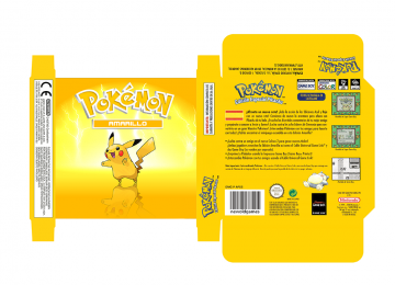 POKEMON AMARILLO CUSTOM PAL ESP GB CAJA BOX PORTRAIT PLANTILLA