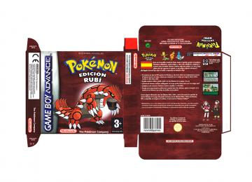 POKEMON RUBI PAL ESP CAJA RETRO REPRO GBA GAME BOY ADVANCE