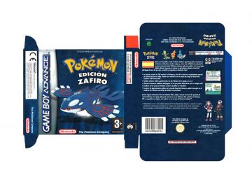 POKEMON ZAFIRO CAJA BOX PORTRAIT RETRO REPRO GAME BOY ADVANCE GBA NINTENDO