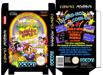 RAINBOW ISLANDS BUBBLE BOBBLE 2 PAL ESP caja retro repro nintendo nes 8 bit