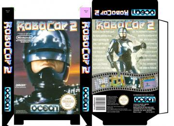 ROBOCOP 2 NES NINTENDO 8 BIT PAL ESPAÑA CAJA BOX PORTRAIT PLANTILLA REPRO RETRO NINTENDO 