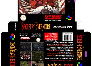 SECRET OF EVERMORE SNES CAJA BOX PORTRAIT SUPER NINTENDO