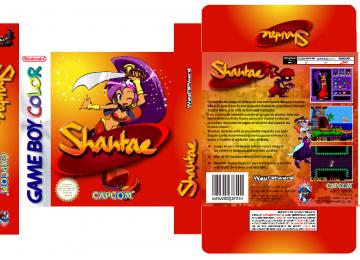 SHANTAE GAME BOY CAJA BOX PLANTILLA RETRO