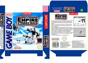 STAR WARS EMPIRE STRIKES BACK PAL ESPAÑA GAME BOY GB CAJA BOX PORTRAIT RETRO REPRO NO ORIGINAL 