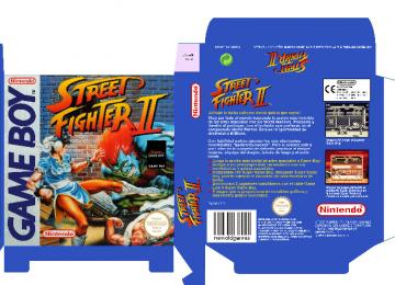 STREET FIGHTER II PAL ESP CAJA BOX PLANTILLA GAME BOY