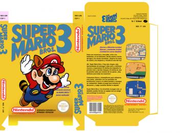 SUPER MARIO BROS 3 NINTENDO 8 BIT CAJA BOX RETRO REPRO PORTRAIT OFICIAL PAL ESPAÑA NINTENDO 8 BIT