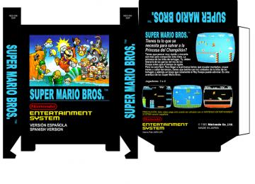 SUPER MARIO BROS NINTENDO NES 8 BIT CAJA PEQUEÑA PAL ESPAÑA RETRO REPRO BOX PORTRAIT