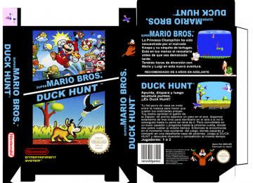 SUPER MARIO BROS + DUCK HUNT CUSTOM PAL ESP visu CAJA BOX PAL ESPAÑA NINTENDO