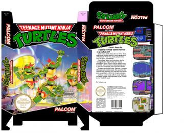 TEENAGE MUTANT NINJA TURTLES 1 PAL ESP visu CAJA NINTENDO PAL ESPAÑA BOX PORTRAIT