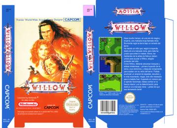 WILLOW NES NINTENDO 8 BIT CAJA BOX RETRO REPRO PORTRAIT BOX OFICIAL 