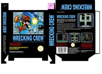 wrecking crew caja pequeña nintendo nes caja box portrait