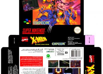 X-MEN MUTANT APOCALYPSE SNES PAL CAJA PLANTILLA RETRO