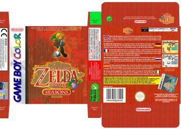 ZELDA ORACLE OF SEASONS PAL EUR BOX CAJA