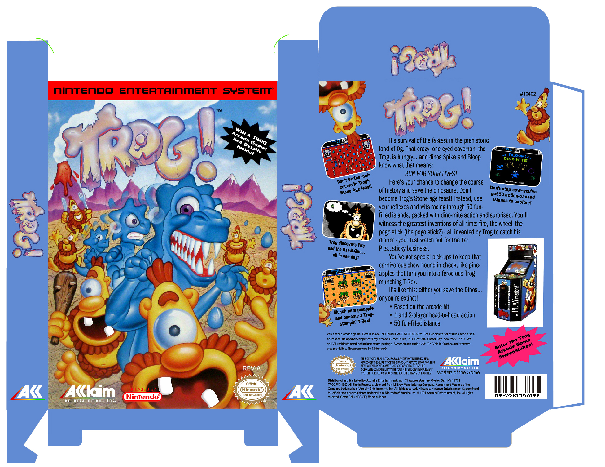 TROG NES NINTENDO NTSC USA