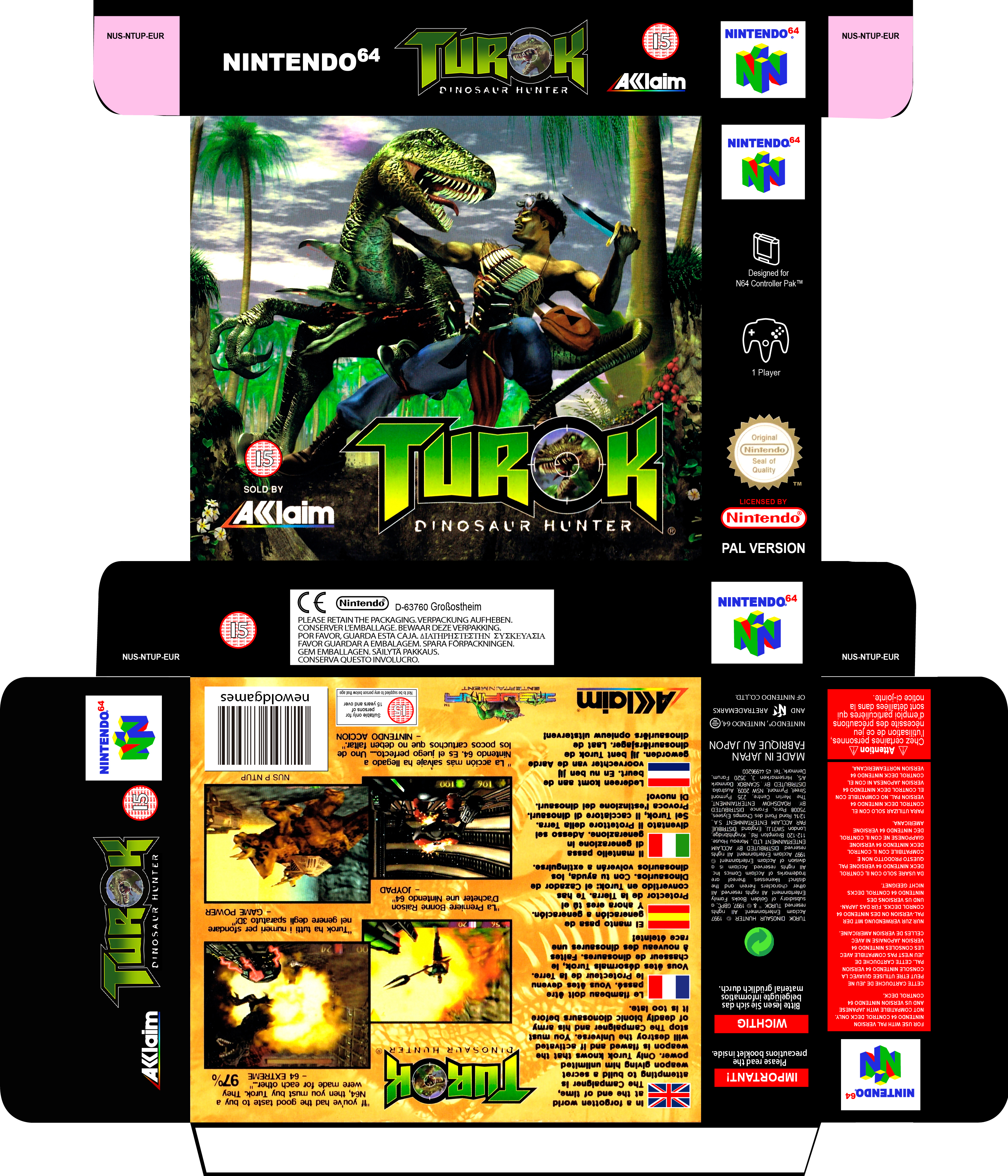 TUROK NINTENDO 64 CAJA BOX