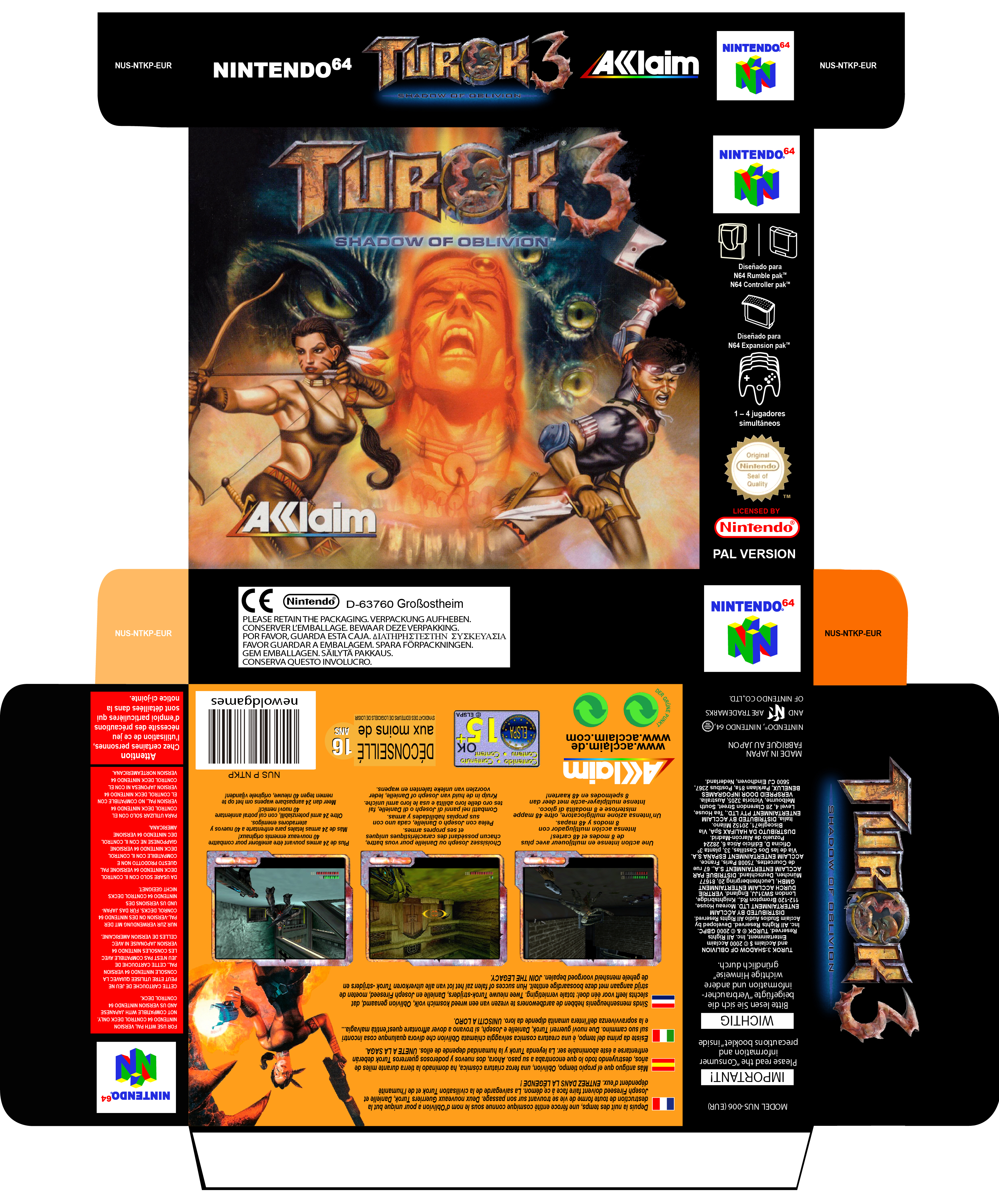 TUROK 3 N64 CAJA BOX