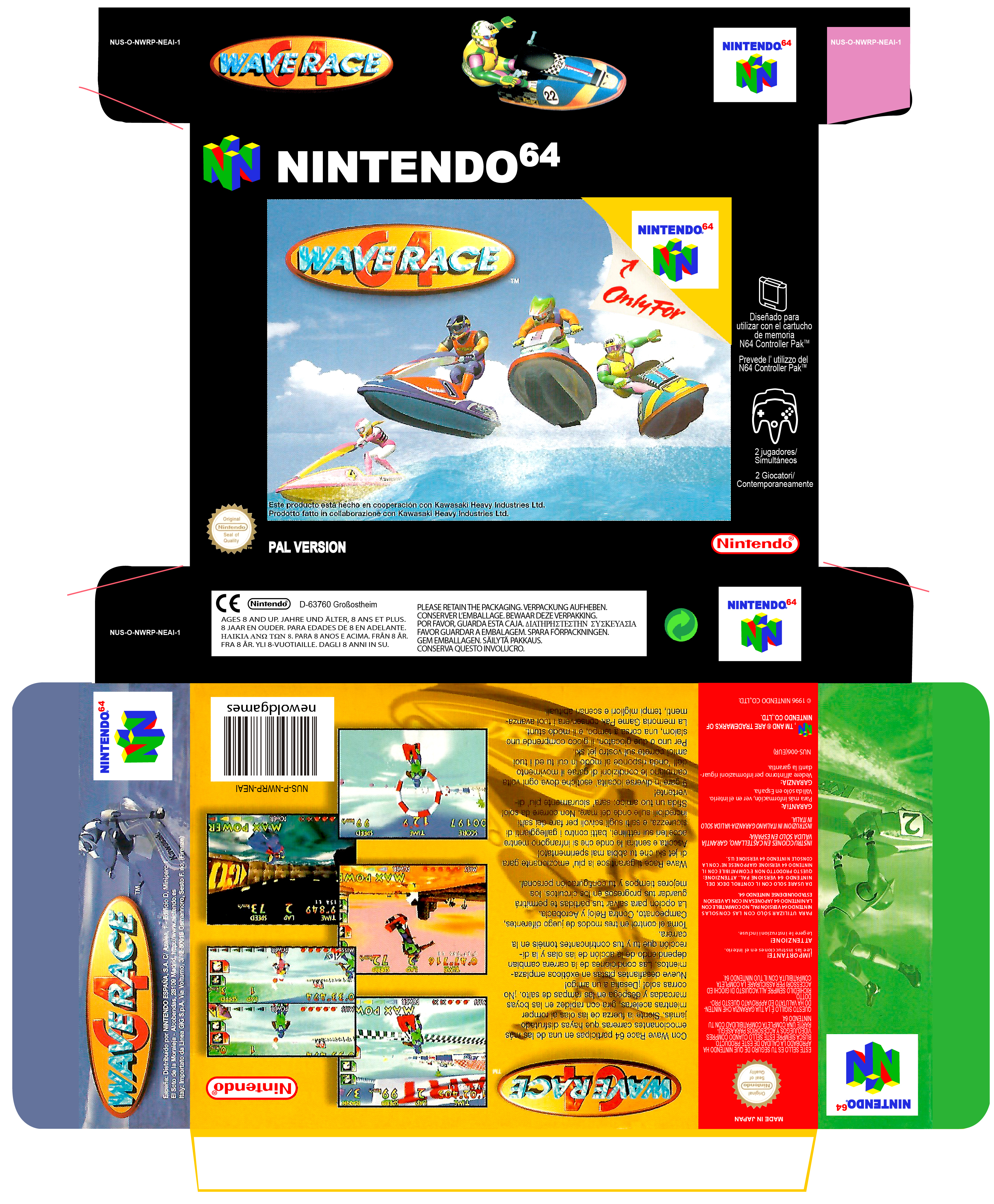 WAVE RACE NINTENDO 64 CAJA BOX