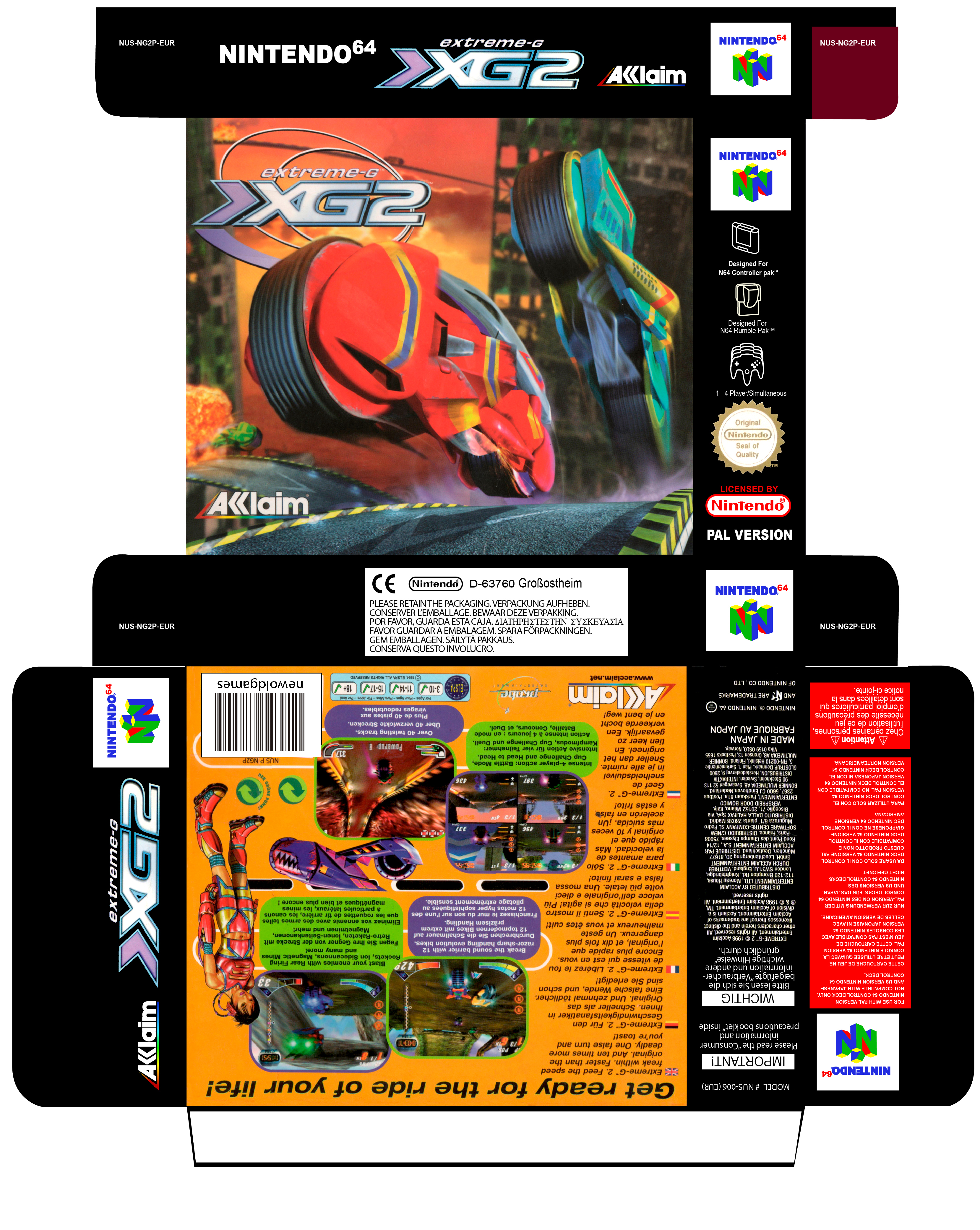 XTREME G NINTENDO 64 CAJA BOX 