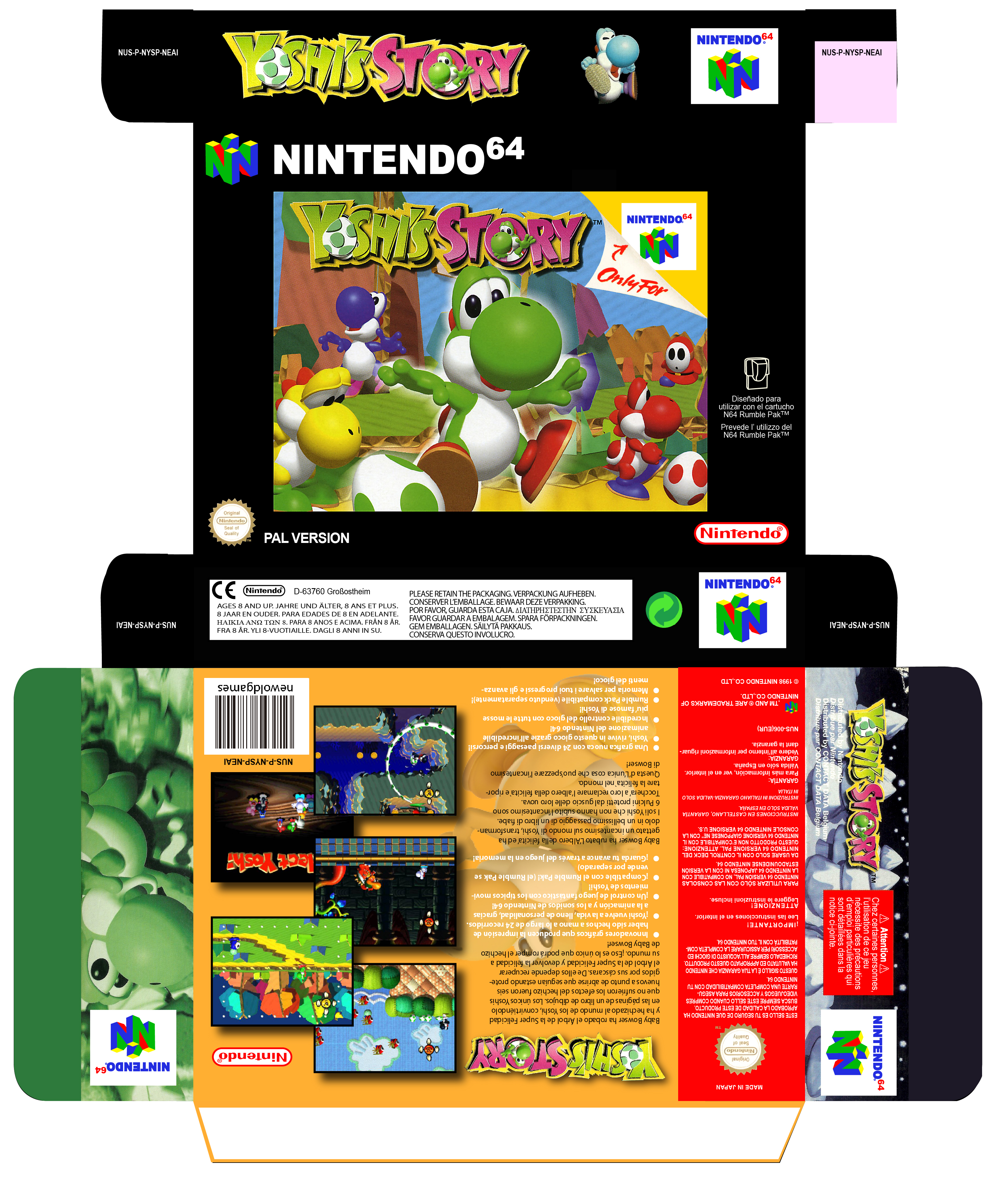 YOSHI'S STORY NINTENDO 64 CAJA BOX