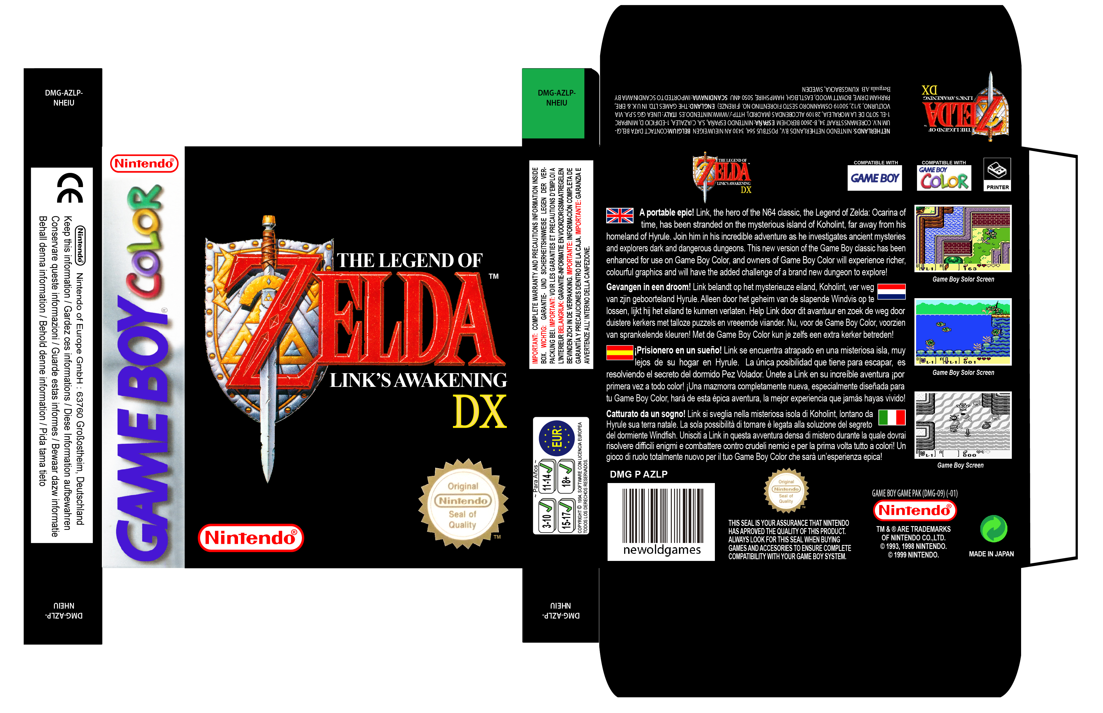 ZELDA LINK'S AWAKENING CAJA BOX