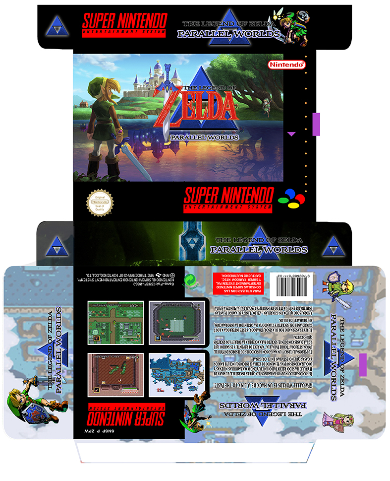 ZELDA PARALLEL WORLDS SNES CAJA CUSTOM PAL ESP